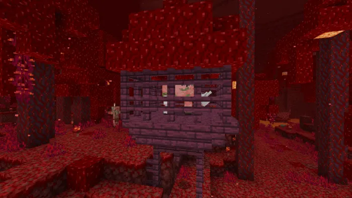 Wooden Crimson Zoglin Cage