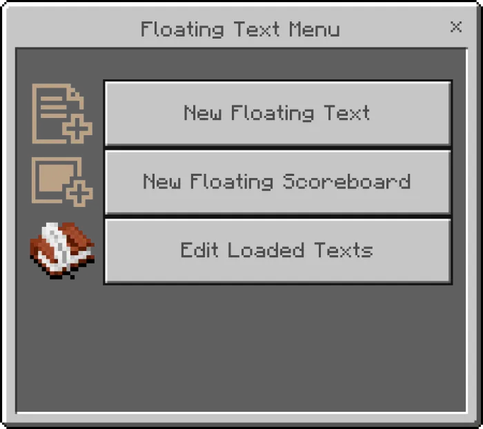 Floating Text Menu