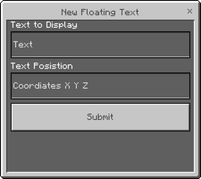 New Floating Text Menu