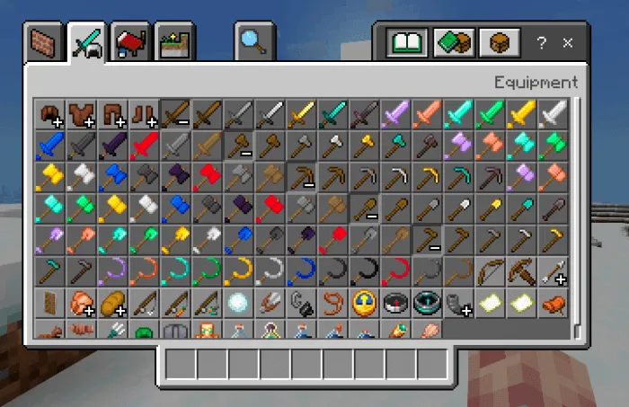 All Hammer Time 2D items in the creative inventory