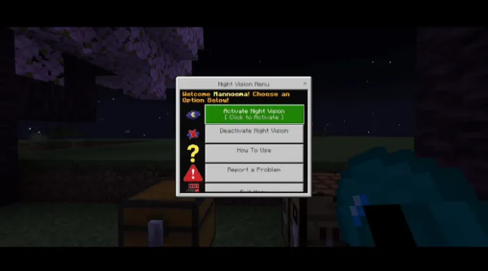 Night Vision Menu