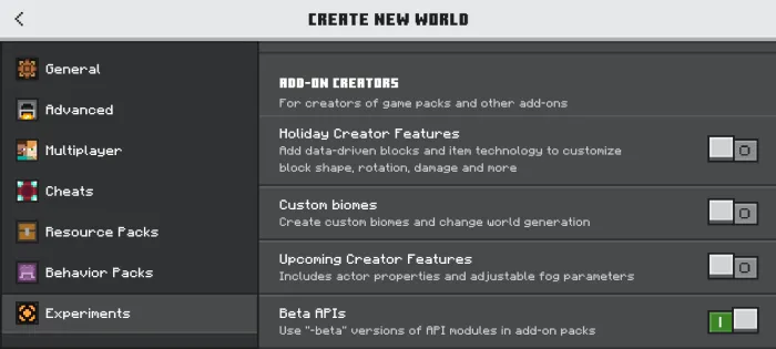 Required Experiments for Repair+ Addon