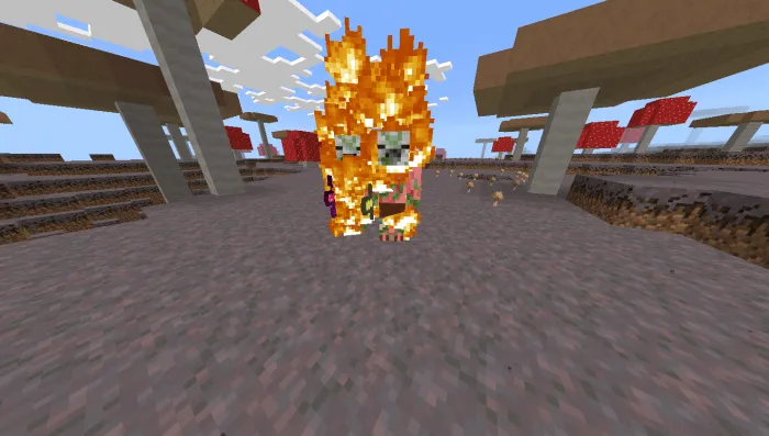 Burning Ancient Zombie Pigmen