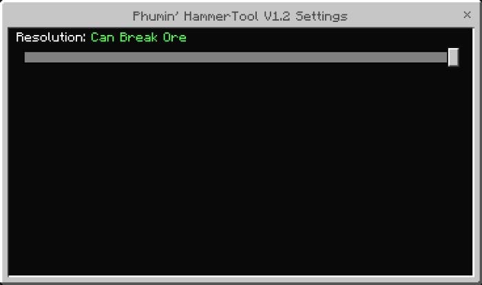 Phumin' Hammer Tool Settings