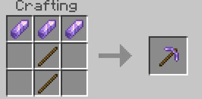 Amethyst Pickaxe Recipe