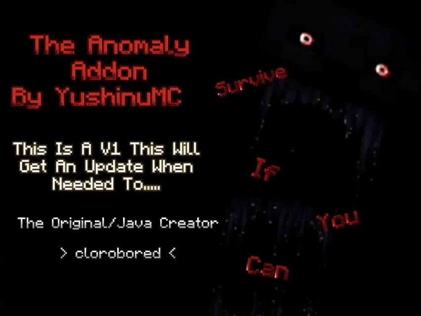 Thumbnail: The Anomaly Addon For Minecraft PE | MCPE Horror Mod