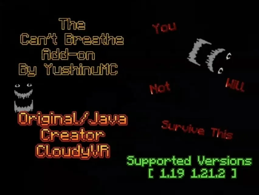 Thumbnail: THE Can't Breathe Addon for MCPE HORROR MOD