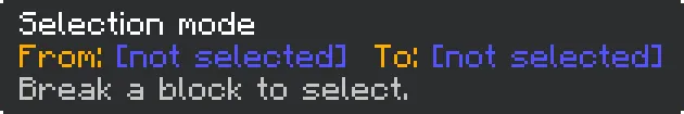 Selection Mode Message