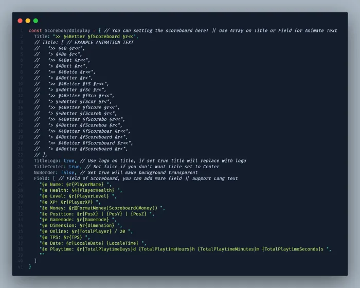 Configuration file