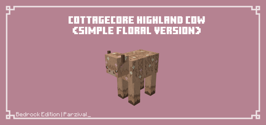 Thumbnail: Cottagecore Highland Cow (Simple Floral Version)