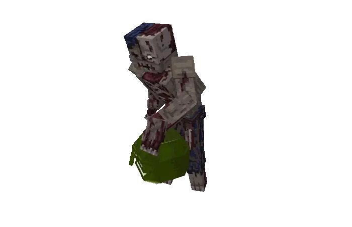Zombie with Impact Zombie Grenade
