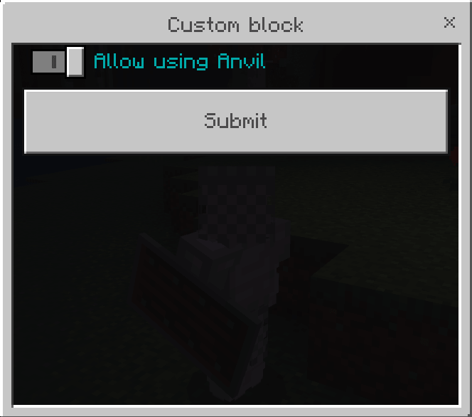 Custom Block Menu