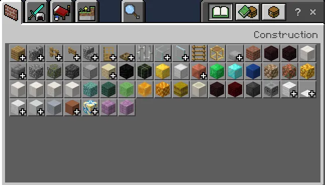 Construction Tab: Screenshot