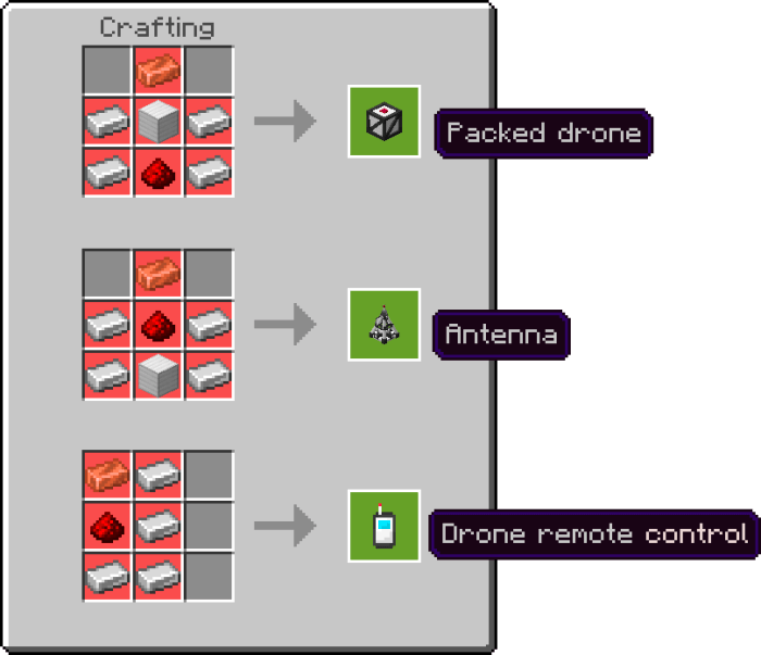 Drone Item Craftings