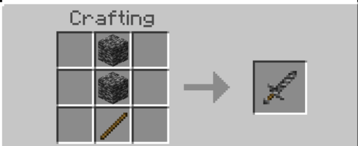 Bedrock Sword Recipe