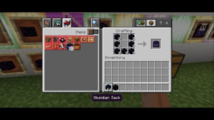 Obsidian Sack Recipe