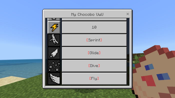 Chocobo Menu: Screenshot 2