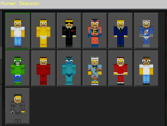 Homer Simpson Skins