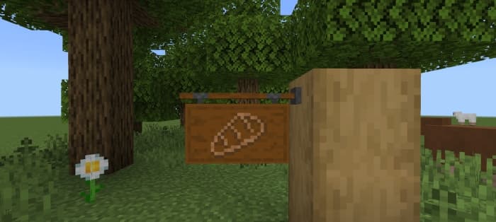 Sign with bread: Screenshot