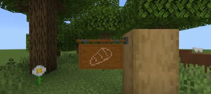 Sign with bread: Screenshot