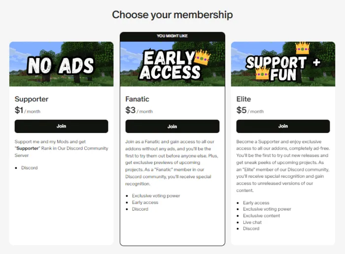 ReckonMC Patreon Subcriptions