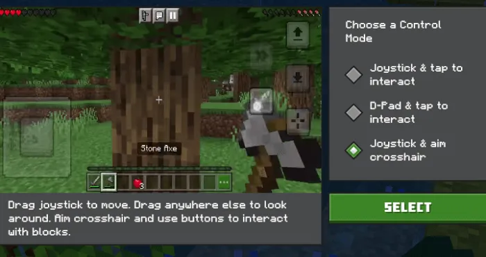 Joystick & aim crosshair: Screenshot