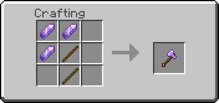 Amethyst Axe Recipe