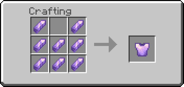 Amethyst Chestplate Recipe