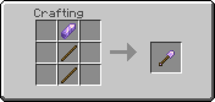 Amethyst Shovel Recipe