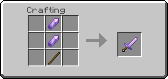 Amethyst Sword Recipe