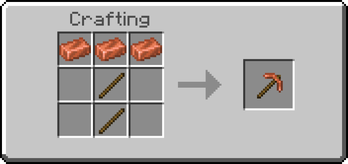 Copper Pickaxe Recipe