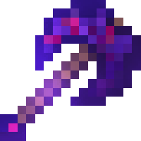 Enchanted Glowing Obsidian Battleaxe