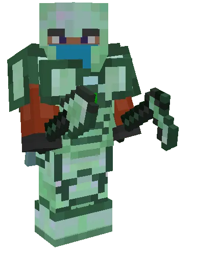 Equipped Aetherite Armor, Tools & Weapons: (Shovel and Hoe)