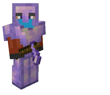 Equipped Amethyst Armor, Tools & Weapons (Amethyst Hoe)