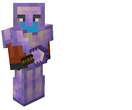 Equipped Amethyst Armor, Tools & Weapons (Amethyst Shovel)