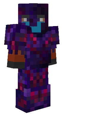 Equipped Glowing Obsidian Armor