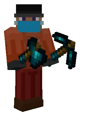 Equipped Tools: Echo Axe & Pickaxe