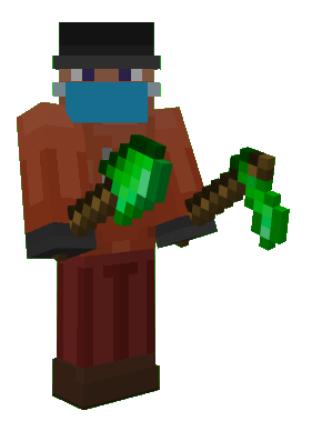 Equipped Tools: Emerald Shovel & Hoe