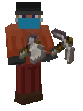 Equipped Tools: Phantom Axe & Pickaxe