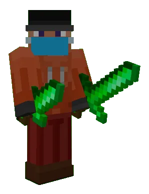 Equipped Weapons: Emerald Dagger & Sword