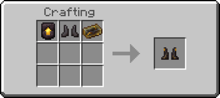 Gilded Netherite Boots Recipe