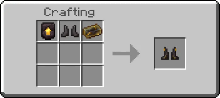 Gilded Netherite Boots Recipe