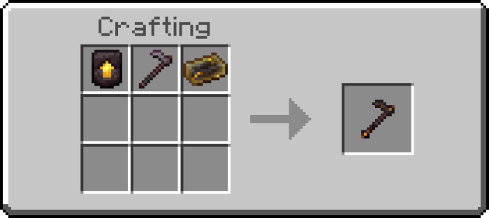 Gilded Netherite Hoe Recipe