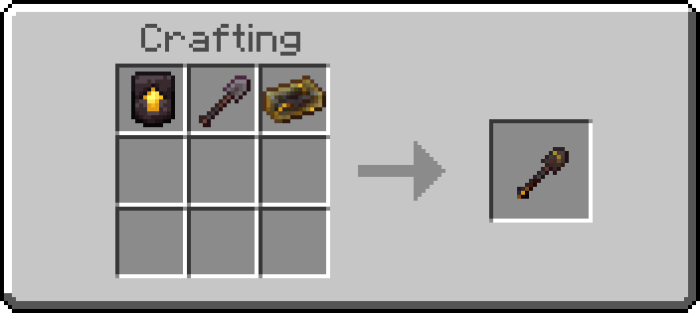 Gilded Netherite Shovel Recipe