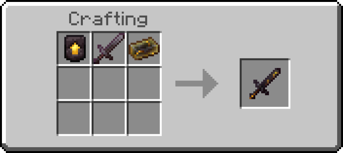 Gilded Netherite Sword Recipe