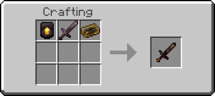 Gilded Netherite Sword Recipe