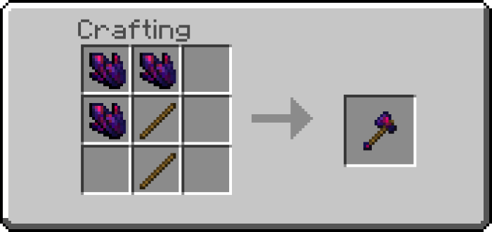 Glowing Obsidian Axe Recipe