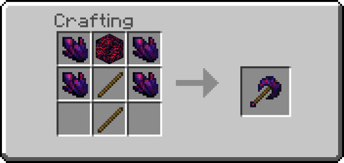 Glowing Obsidian Battleaxe Recipe