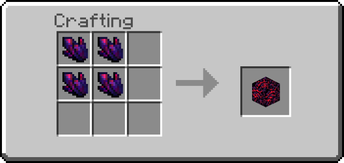 Glowing Obsidian Block Recipe