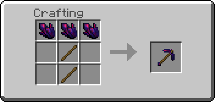 Glowing Obsidian Pickaxe Recipe